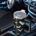 thumbnail image 6 of Halloween Bat Pattern Tumbler with Handle and Lid,40oz Double Wall Vacuum Insulated Tumbler,Cups Gift for Women and Men, 6 of 7