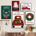 thumbnail image 2 of Póster de Papá Noel y camión para decoración del hogar, arte de pared, pintura en lienzo, imágenes impresas, Feliz Navidad, Año Nuevo, 2 of 4