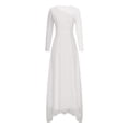 thumbnail image 5 of Elainilye Fashion Dresses for Women 2024 Party One Shoulder Long Sleeve Solid Slim Dress Evening Gown Dress Long Dress,White, 5 of 9
