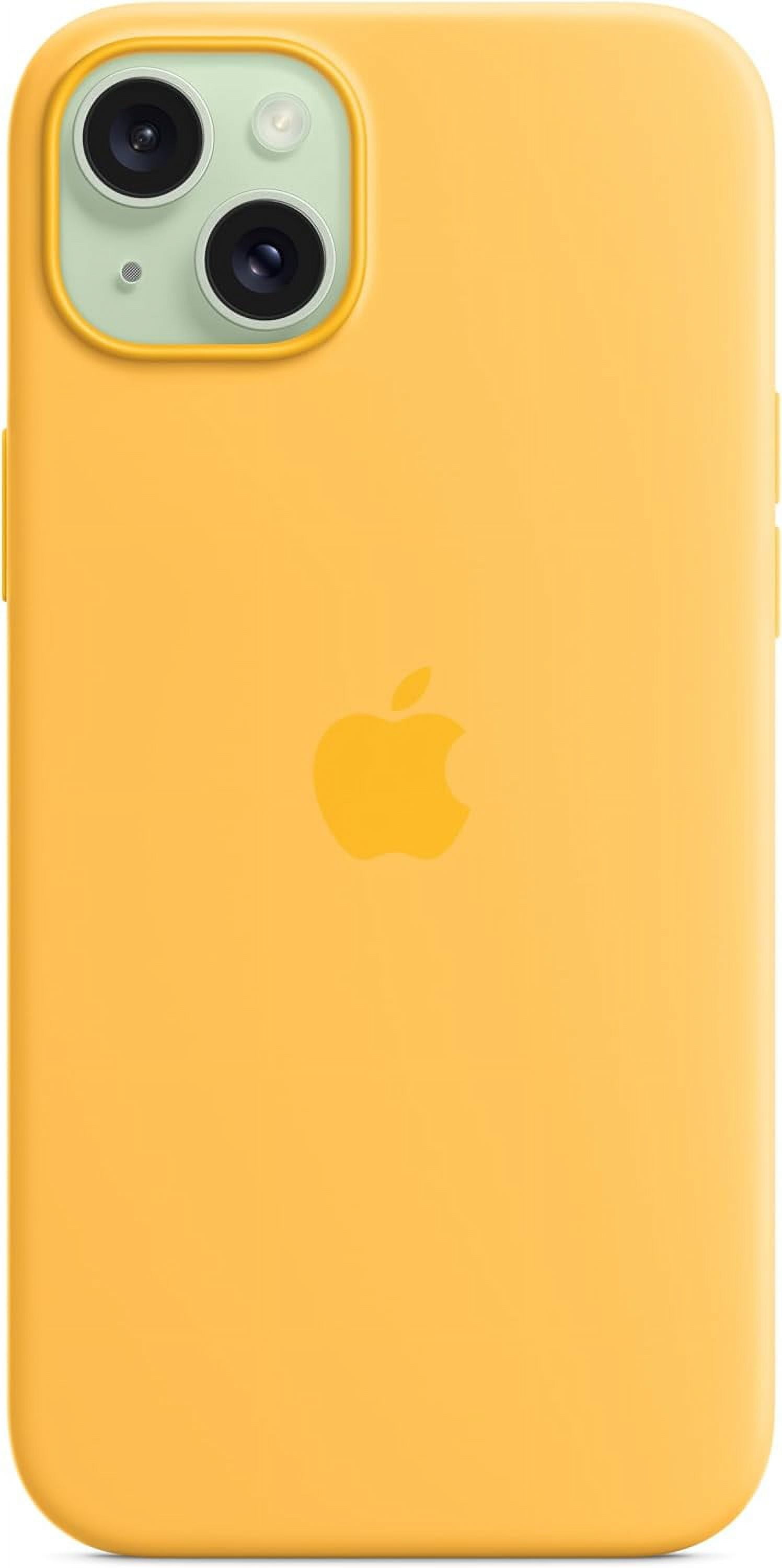 Apple iPhone 15 Plus Silicone Case with MagSafe Sunshine