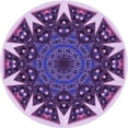 thumbnail image 1 of Ahgly Company Machine Washable Indoor Round Transitional Mauve Purple Area Rugs, 6' Round, 1 of 7