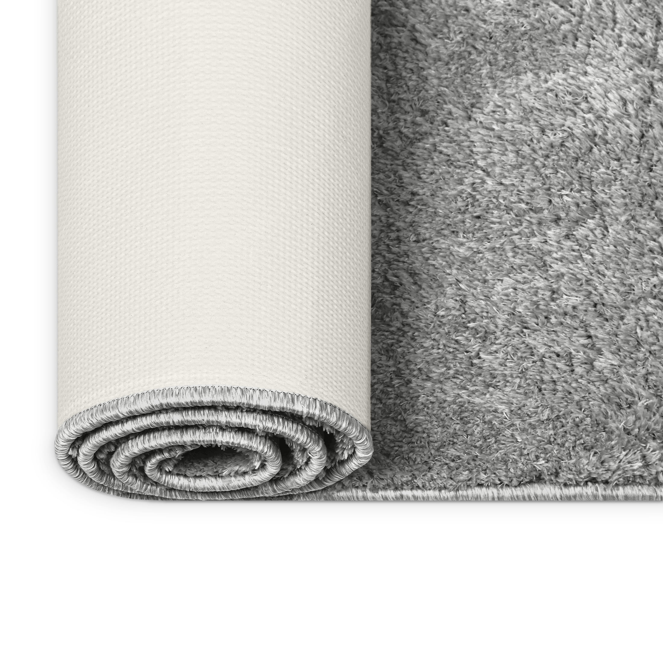 Mainstays 5' x 7' Gray Microfiber Plush Shag Area Rug – Soft, Durable Indoor Rug for Living Room, Bedroom, or Dining Room