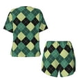 thumbnail image 5 of Xecao Green Squares print Swimsuit for women, Summer-ready, sporty style.Quick-dry fabric. Many sizes & colors., 5 of 9