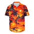 thumbnail image 5 of ZCFZJW Men's Hawaiian Floral Shirts Big and Tall Regular Fit Casual Summer Button Down Tropical Graphic Holiday Beach Vacation Tees Shirts Tops Multicolor#14 XXXXL, 5 of 5