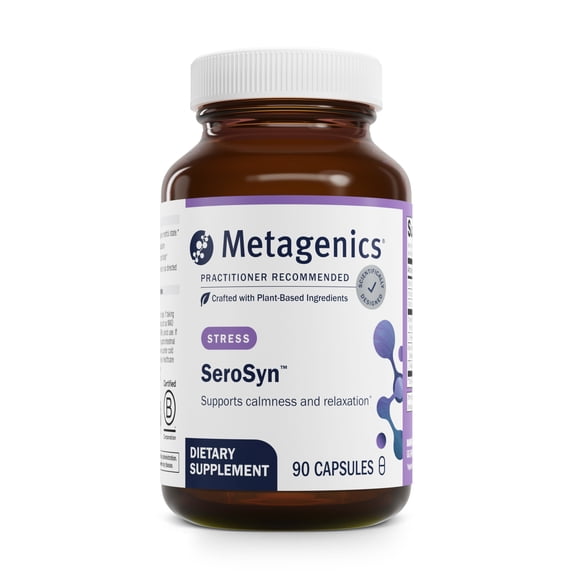 Metagenics SeroSyn - L-Theanine Supplement - Supports a Sense of Restfulness* - 5-HTP Supplement - Non-GMO & Gluten-Free - 90 Capsules