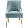 thumbnail image 4 of Modway Discern 19" Pleated Back Performance Velvet Dining Chair in Light Blue, 4 of 6