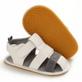 thumbnail image 6 of HBYJLZYG Baby Sandals Flat Shoes Anti-Slip Infant First Walkers, Baby Boys Girls Contrast Color Rubber Sandals Non-Slip First Walking Shoes, 6 of 7