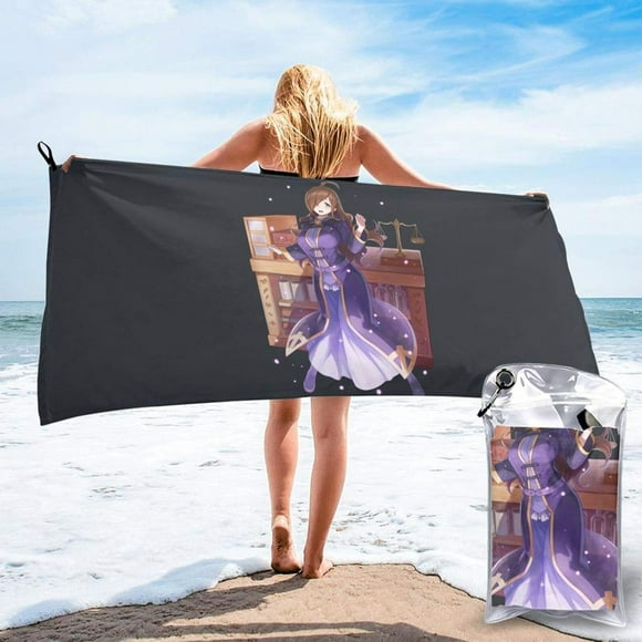Oversized Super Absorbent Bath Towel Quick Dry Beach Towels Wiz Konosuba Fashion Pool Towel for Women Men Adults Camping,Travel,Sports,Beach,Swimming