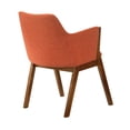 thumbnail image 5 of Renzo Orange Fabric and Walnut Wood Dining Side Chairs - Set of 2, 5 of 8