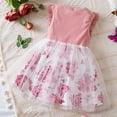 thumbnail image 5 of Atogsazn Little Girl Princess Dress Kids Ruffle Sleeveless Birthday Mesh Dresses Fashion Wedding Clothes E-Pink 4-5 Years on Clearance, 5 of 9