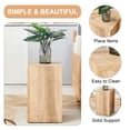 thumbnail image 6 of Gzxs Modern Farmhouse Slim Side Table, Natural Wood Finished Couch Side Table, Bedside End Desk Nightstand, for Bedroom Small Space, 12"L x 12"W x 19.6"H, 6 of 8
