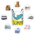thumbnail image 6 of Bingfone Hello Summer Waterproof Foldable Laundry Hamper Bucket With Handles For Storage Bin,Clothes Hamper (Small), 6 of 8