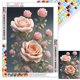 thumbnail image 1 of Pintura de diamante 5D DIY, kit de rosa con cuentas cuadradas completas, decoración del hogar, 30x40cm, rosa, 1 of 9