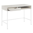 thumbnail image 1 of OSP Home Furnishings Contempo 40-Inch Home Office Desk with Drawer and Storage Shelf, White Oak, 1 of 2