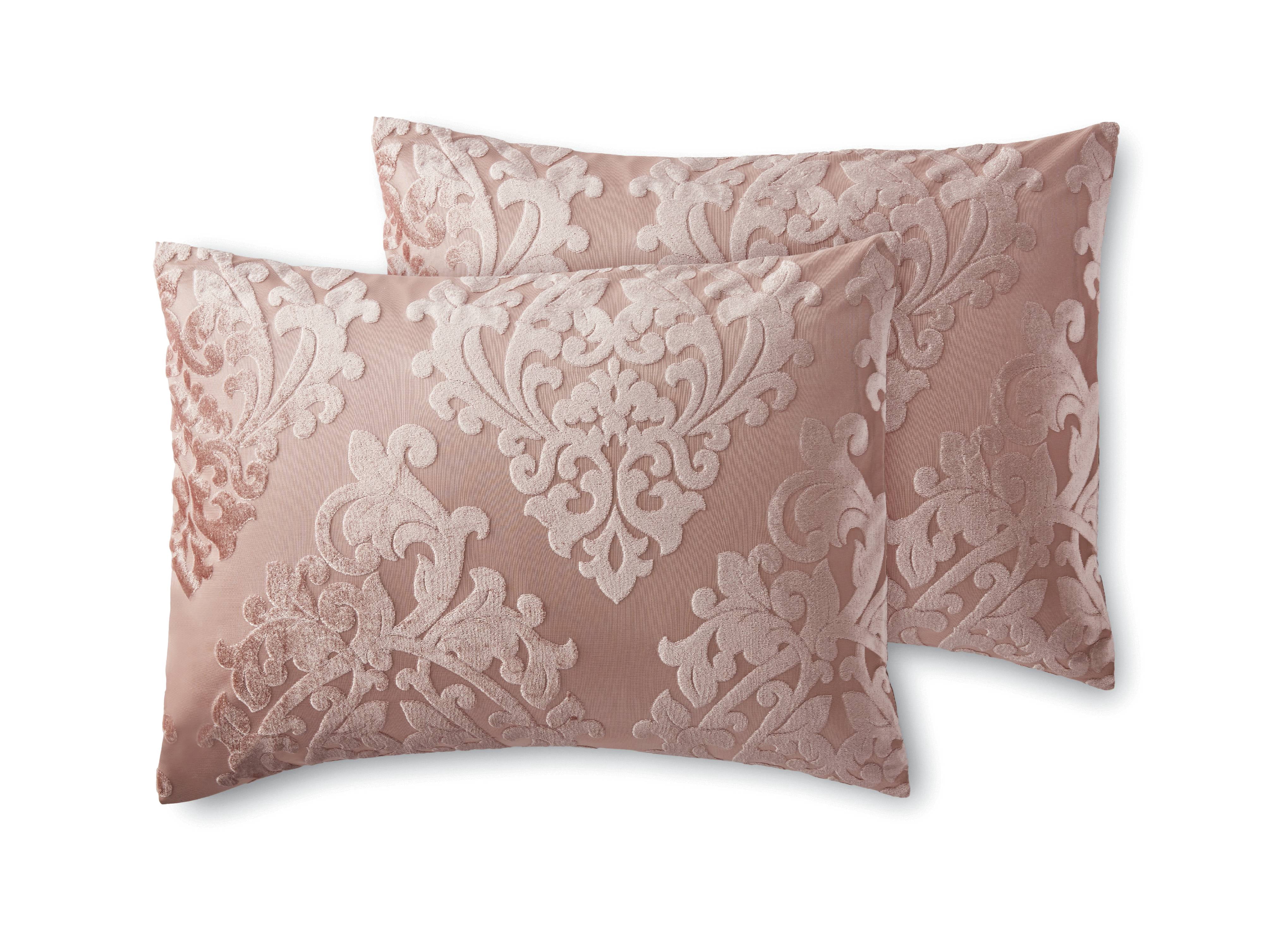 Mainstays 7-Piece Velvet Comforter Set, Blush, Full/Queen, Shams, 3 Dec Pillows and Bed Skirt