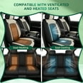 thumbnail image 2 of AQBDDBQ Front Car Seat Covers for Chevrolet Chevy Malibu 2007-2025 2026: Ice Silk Leather Seat Covers Cushion Breathable Cooling Comfort 4 Season(Beige,Front Row), 2 of 9
