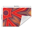 thumbnail image 3 of YFYANG Washable Heat-Resistant Placemats, 70% PVC/30% Polyester, Red Abstract Star Kitchen Table Mat, 12" x 18" 6 Piece, 3 of 6