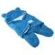 thumbnail image 3 of Manta de felpa con capucha para dormir, bonita, suave y gruesa, para recién nacidos, color azul grande, 3 of 15