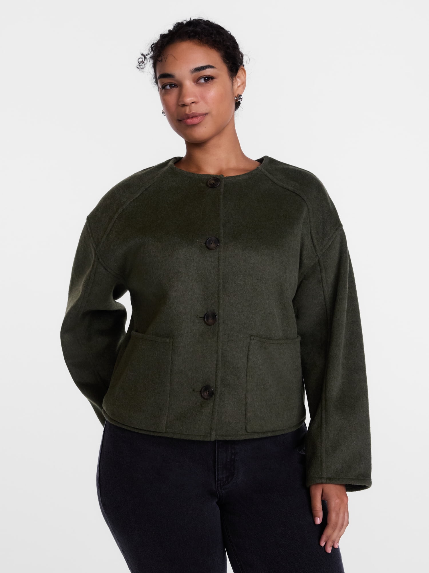 Scenario Women's Double Faced Faux Wool Jacket, Sizes XS-XXXL