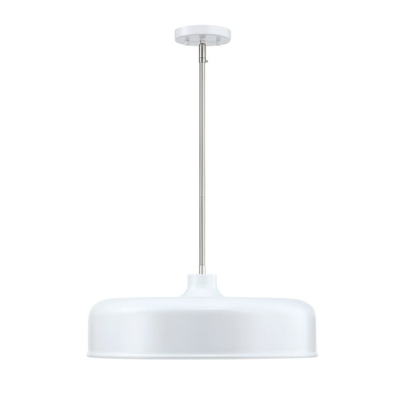 Forbidden Springs 60 Watt 8-Light Matte White Down Pendant Light with Metal Shade