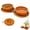 Brown, variant on Threns Foldable Dog Bowl 2 in 1 Silicone Pet Food and Water Bowl with Carabiner Portable Double Compartment Dish for Travel Camping Hiking Puppy Essential (Brown or Pink)