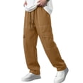 thumbnail image 4 of Qiyinn Men's Cargo Pants | Multi-Pocket Straight Leg Trousers for Outdoor Work, Hiking, Casual Daily Wear, 4 of 8
