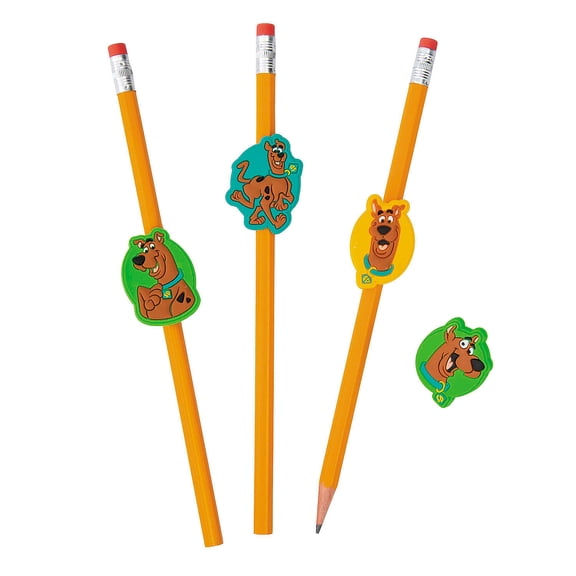 1 1/2" Bulk 48 Pc. Scooby-Doo! Rubber Pencil Charms