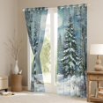 thumbnail image 3 of Homewish Winter Christmas Tree Blackout Curtains Set of 2 (52x84 Each), Mystic Jungle Moon Window Curtains, Happy New Year Curtains and Drapes, Curtains and Drapes Bedroom Decor, 3 of 6
