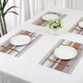 thumbnail image 7 of REGALWOVEN Morden Placemats Set of 6 Placemats for Dining Table Decor Indoor Outdoor Washable Kitchen Table Mat Wipe Clean Coffee 18*12in, 7 of 7