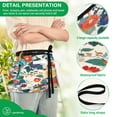 thumbnail image 4 of Yayeee Waist Apron with Pockets for Cooking Waterproof Half Server Aprons, Red Japanese Floral Pattern, 4 of 7