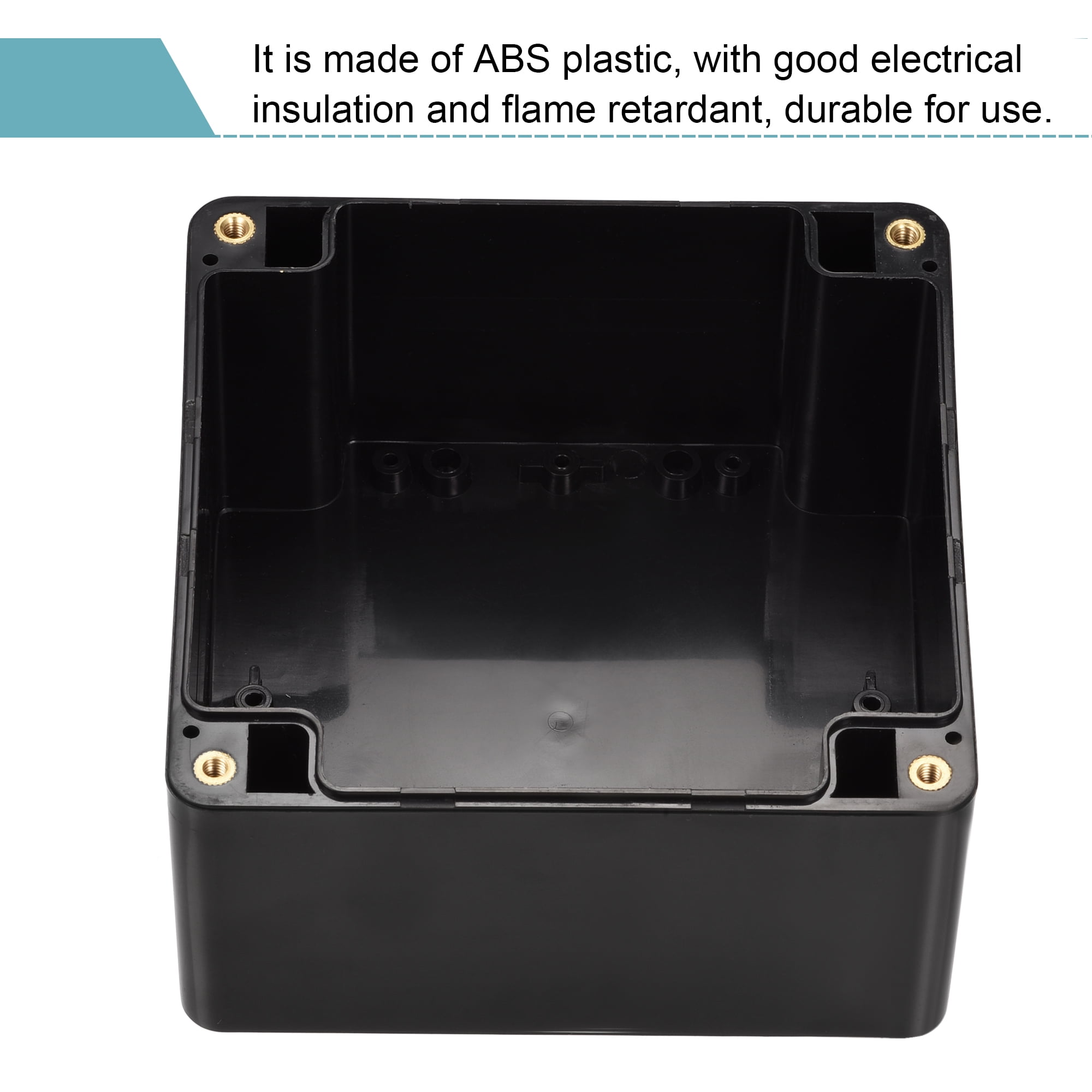 Uxcell Waterproof Junction Box 120x120x90mm ABS for Electrical Project Black