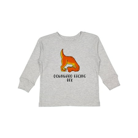 

Inktastic Downward Facing Rex Yoga Master Downward Facing Dog Pose Gift Toddler Boy or Toddler Girl Long Sleeve T-Shirt