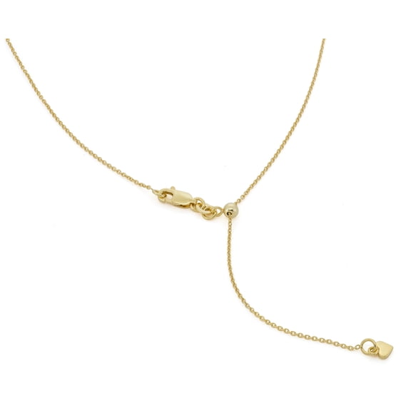 14k gold plated silver adjustable cable chain
