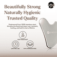 thumbnail image 2 of Natnique Stainless Steel Gua Sha Tool, Heart-Shaped Facial & Body Massage Tool for Face, Neck & Jawline with Travel Pouch, 2 of 8