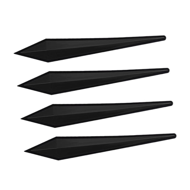 4 tiras protectoras de silicona antiarañazos para coche, genéricas, antirozaduras Negro