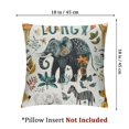 thumbnail image 4 of Cute Monkey Elephant Tiger Reversible Throw Pillow Covers Wild Animal Pillow Covers Home Decor for Kids Teens Adults Kawaii Animals Square Cushion Covers  Botanical, 4 of 7