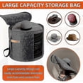 thumbnail image 2 of Wabjtam Hat Box Large Hat Storage Box Hat Boxes For Women Storage Large Round Men Hat Box Foldable Hat Boxes (dark Gray) new, 2 of 2
