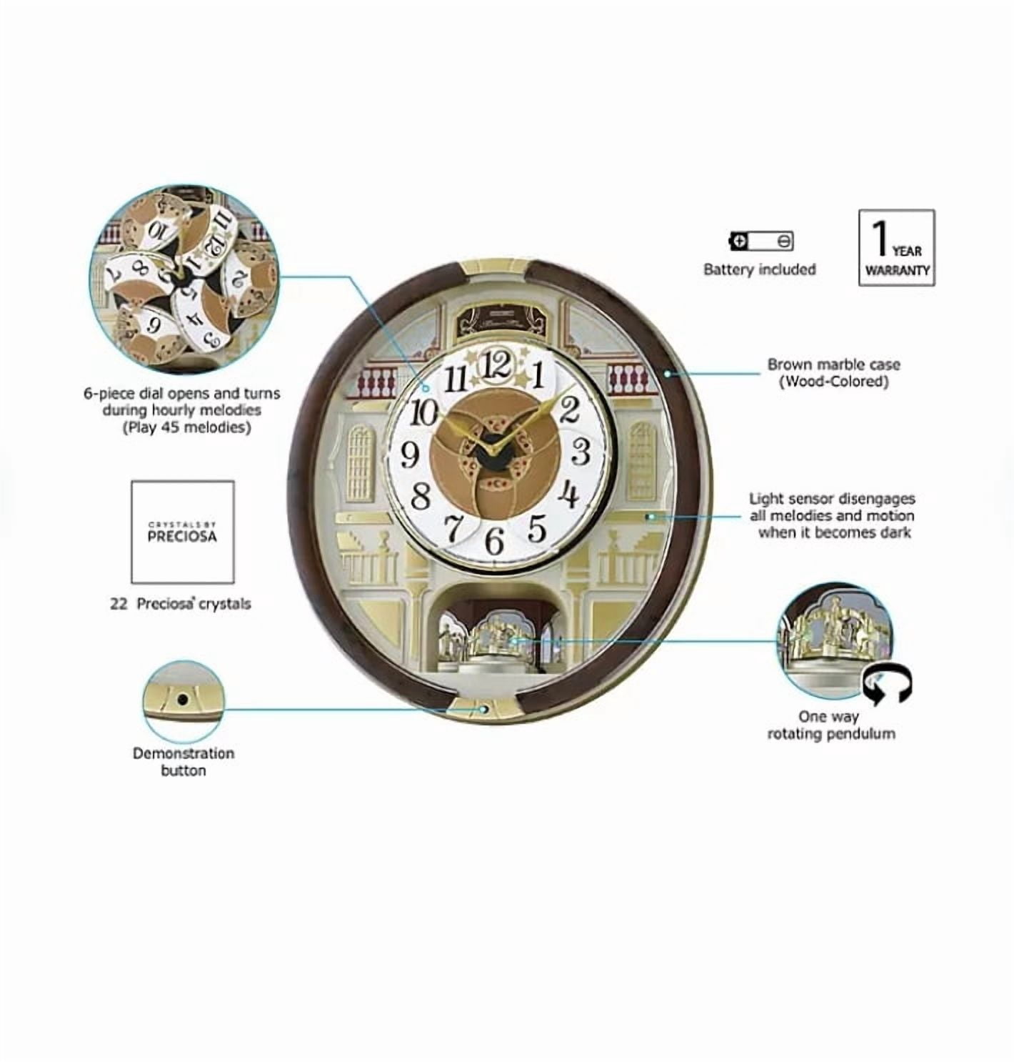 Seiko Melodies in Motion 2024 Musical Wall Clock, Limited Edition Quartz Movement Exclusive
