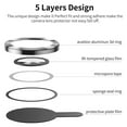 thumbnail image 6 of Htwon for Samsung Galaxy S23 Ultra Camera Lens Protector Metal Ring Tempered Glass Film, Silver, 6 of 14