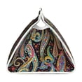 thumbnail image 3 of Lsque Watercolor Romantic Paisley Printed Long Tissue Box Cover Holder, Facial Paper Organizer Dispenser,Triangle with Bottom Belt, PVC Leather Decorative Organizer, 3 of 9