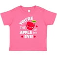 thumbnail image 3 of Inktastic Youre the Apple of My Eye Valentine Pun with Cute Apple Boys or Girls Baby T-Shirt, 3 of 5