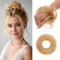 thumbnail image 1 of S-noilite Chignon Désordonné Pièce de Cheveux Humains, Blond Cendré/bleach Blond Chignon Humain Pièces de Cheveux pour Femmes Filles Chignon Queue de Cheval Extensions (1 Unité), 1 of 9