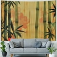 thumbnail image 4 of Orinice Bamboo Red Flowers Leaves Tapestry Wall Hanging Unique Style for Home Decor 60x50inch, 4 of 6