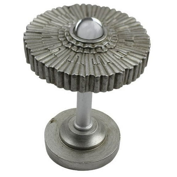 Urbanest Medallion Curtain Holdback – Elegant Drapery Tieback, Farmhouse Drapery Hardware for Stylish Window Treatments, 2 Pieces, Antique Silver/Pewter