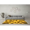 thumbnail image 3 of Ahgly Company Machine Washable Indoor Rectangle Abstract Yellow Modern Area Rugs, 5' x 7', 3 of 4