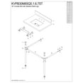 thumbnail image 3 of Kingston Brass KVPB30M8SQ7ST Dreyfuss 30" Carrara Marble Vanity Top with Stainless Steel Legs (8-Inch, 3-Hole), Carrara Marble White/Brushed Brass, 3 of 5