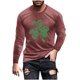 thumbnail image 2 of Blusas y camisas de manga larga y cuello redondo para hombre, camisetas casuales con estampado de moda y cuello redondo, blusas de licra de manga corta para hombre., 2 of 5