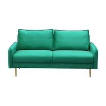 Almor Velvet Living Room Sofa Green