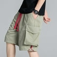 thumbnail image 5 of Youmylove Men's Fashion Golf Shorts Mens Stylish Solid Color Cargo Pants Casual Large Pocket Shorts Stylish Comfy Short, 5 of 5