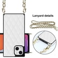 thumbnail image 4 of SaniMore for iPhone 14 Magnetic Fragrant Case Support Wireless Charging, Premium PU Leather Cover Built-in Detachable Lanyard 360° All-Inclusive Shockproof Protective Shell, White, 4 of 8